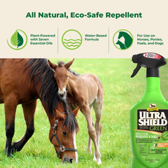 Absorbine UltraShield Green: application cheval et chien pour une protection pratique.