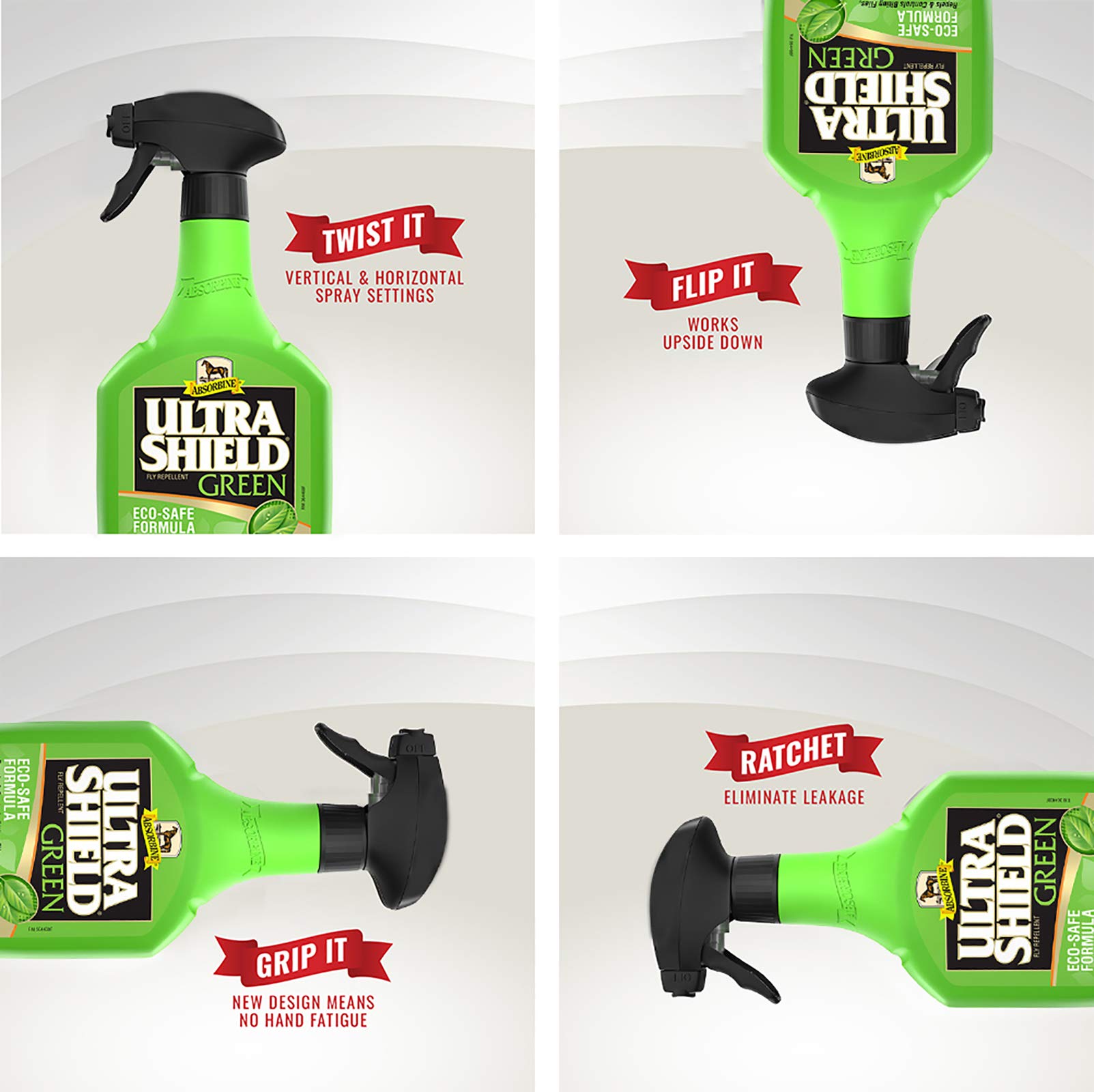 Absorbine UltraShield Green: fabriqué aux États‑Unis pour une qualité fiable.