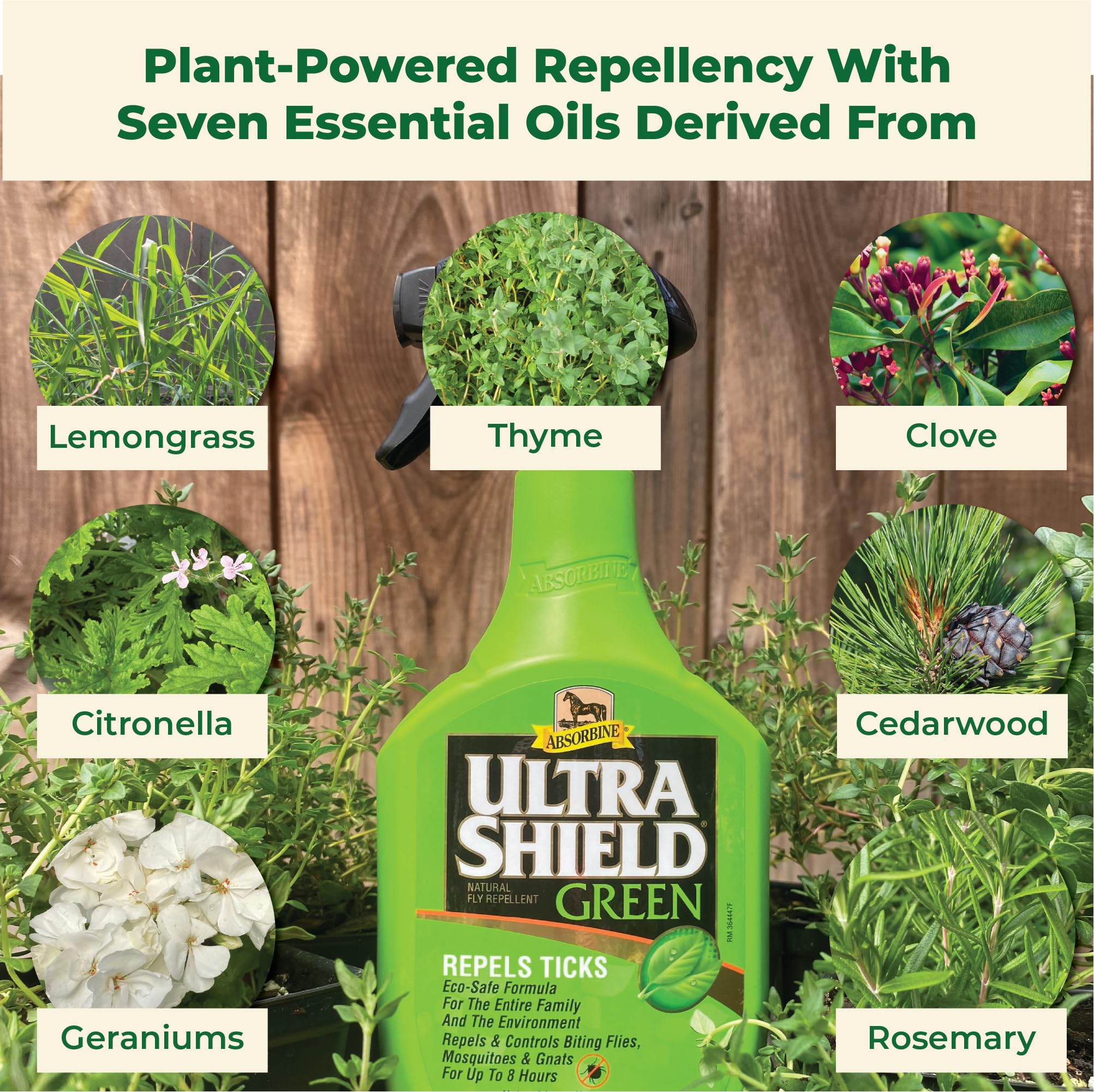 Absorbine UltraShield Green: protection contre insectes comme mouches et moustiques.