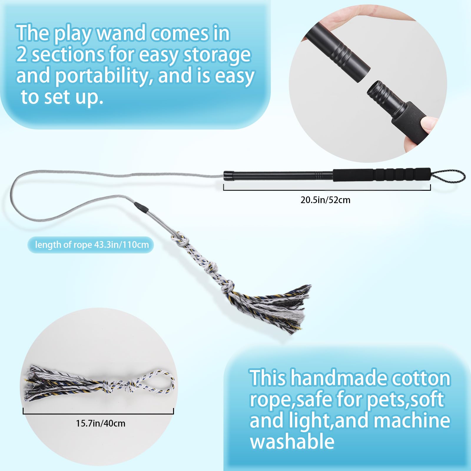 ABtool Flirt Pole appât en peluche, leurre doux et lavable pour attirer votre chien.