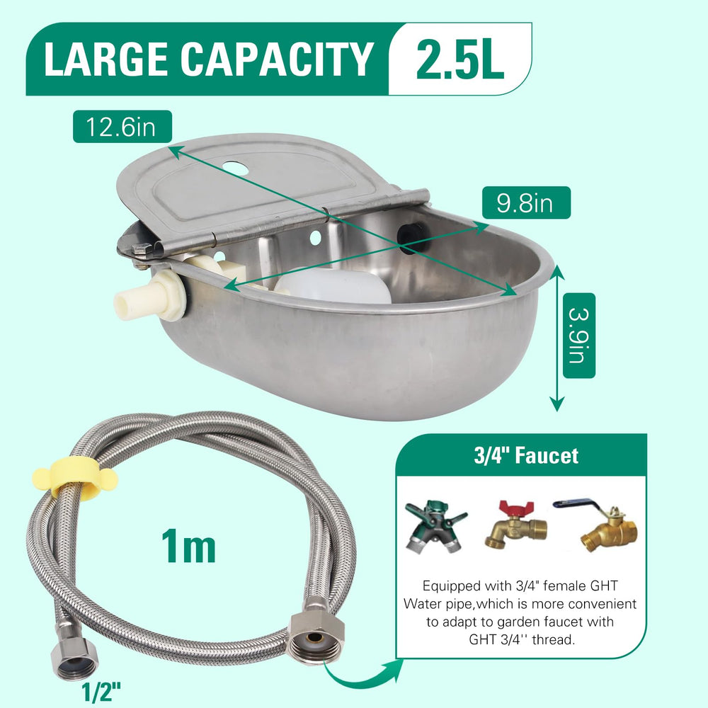 Abustle Pig flotteur-ballon-eau assure une régulation fiable du niveau d'eau.