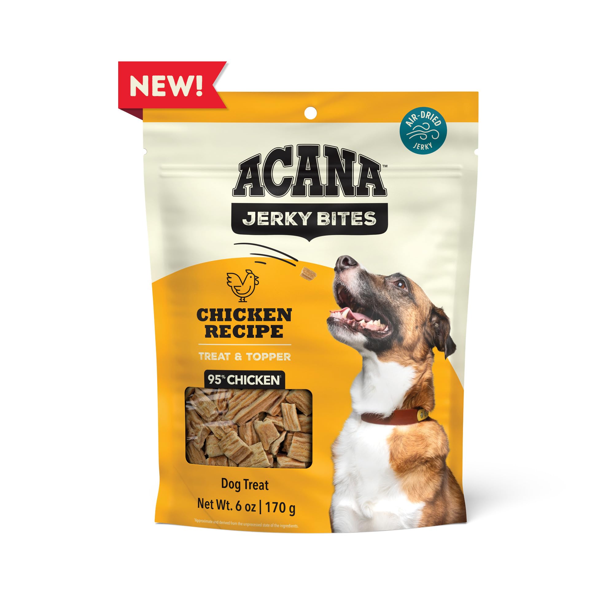 ACANA Bouchées de viande séchée au poulet : idéale récompense lors des séances d'entraînement.