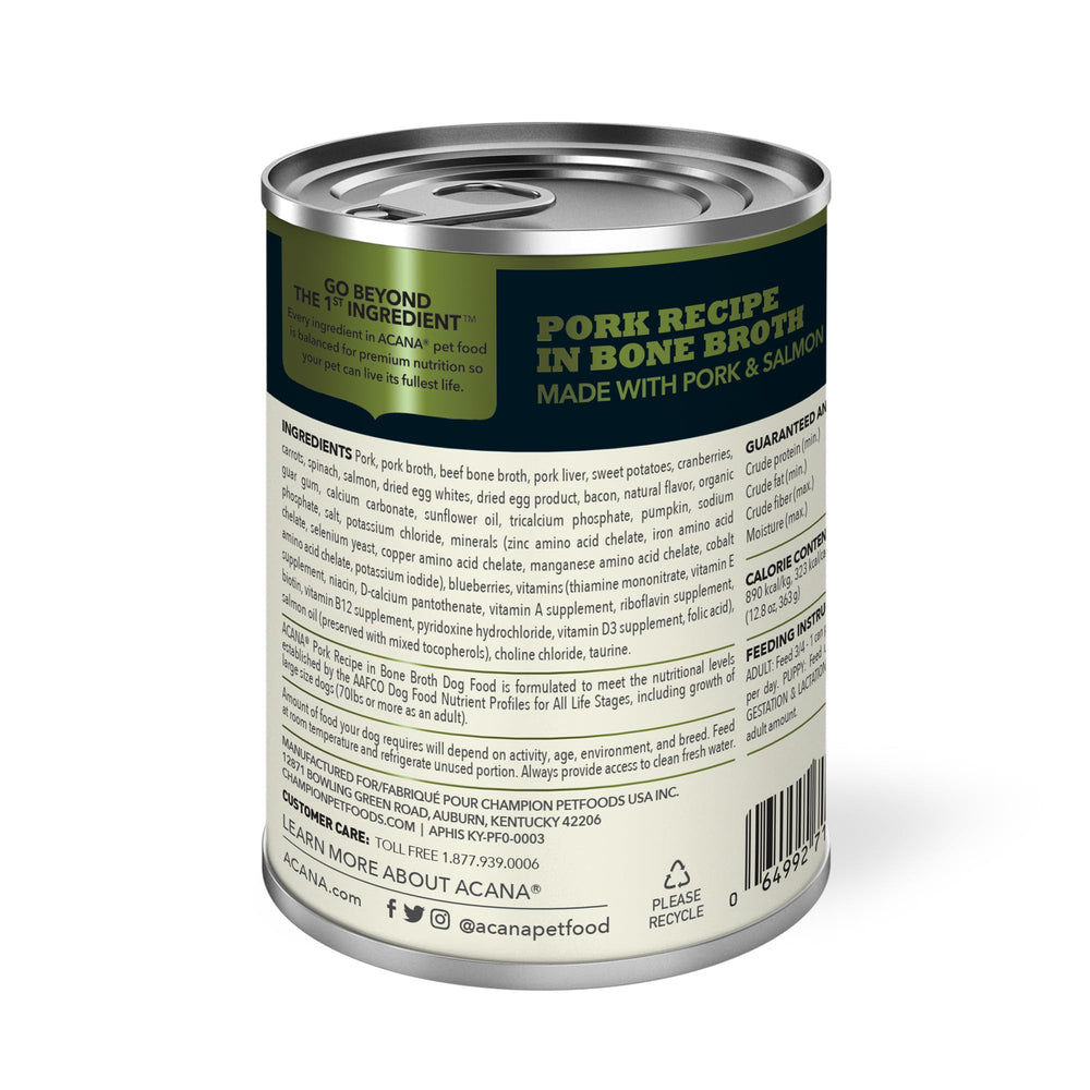 ACANA Bouillon porc-boeuf, richesse aromatique et hydratation.