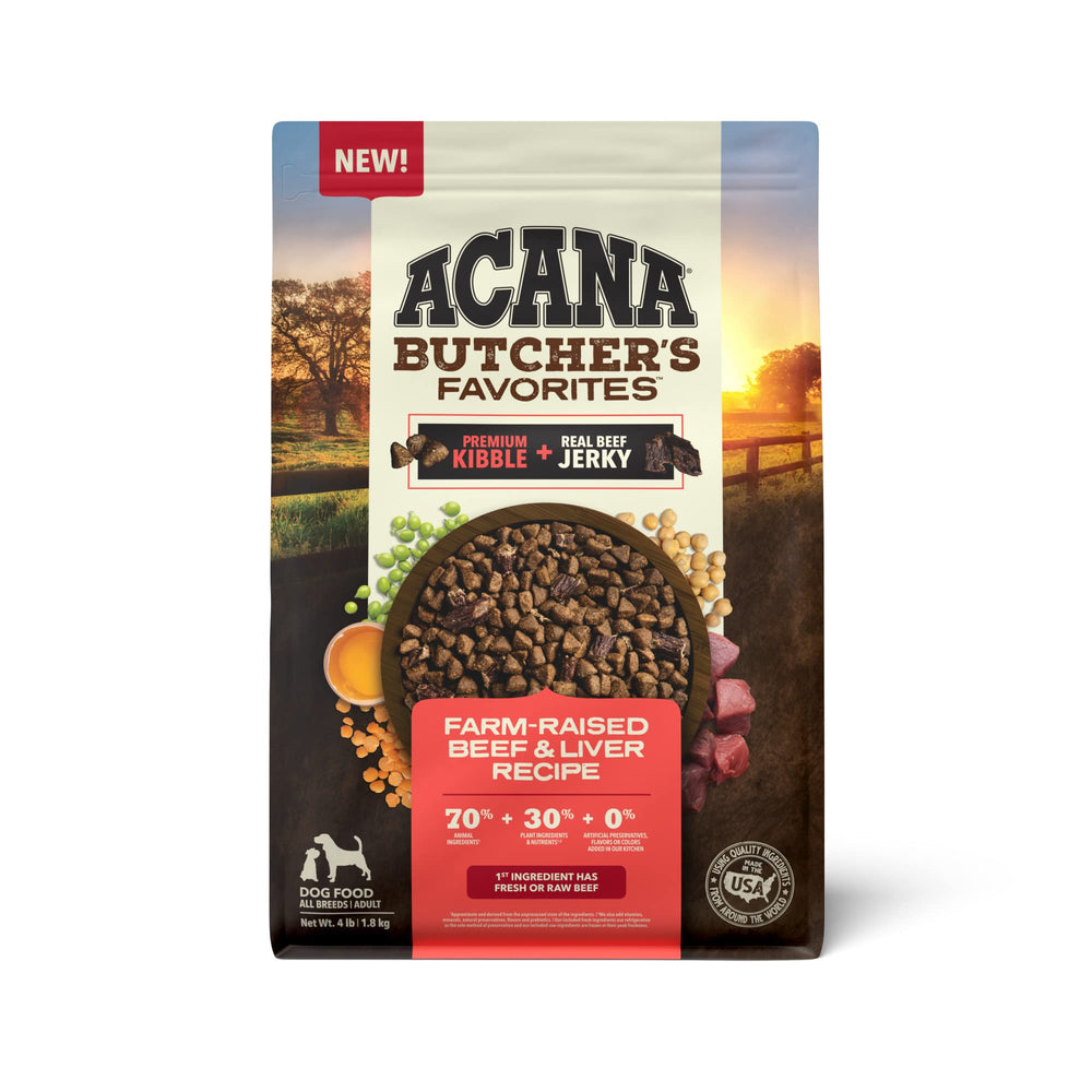 ACANA Butcher's Favorites granulés sans céréales, soutien digestif potentiel.