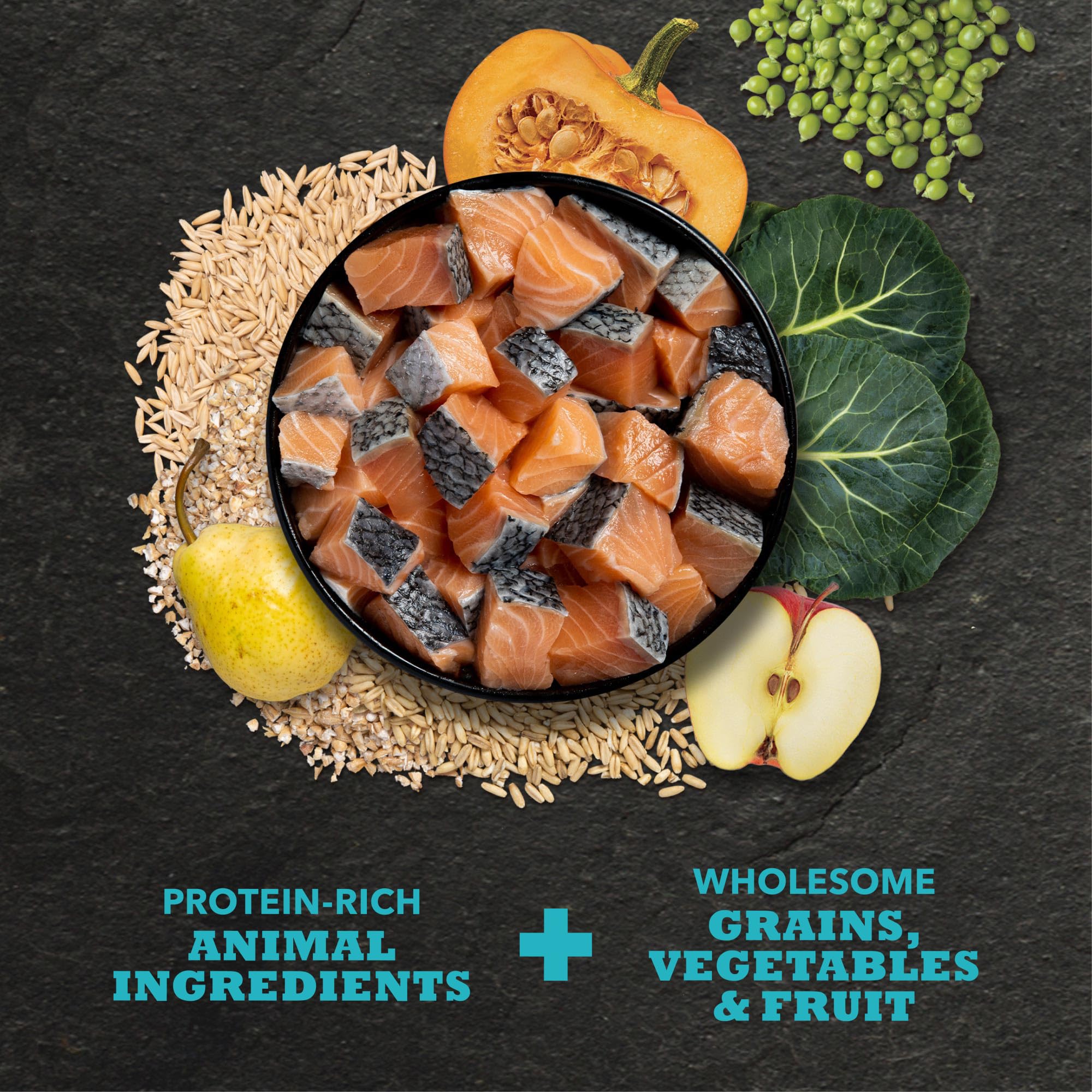ACANA Classics saumon et orge - antioxydants et vitamine E, soutiennent l'immunité.