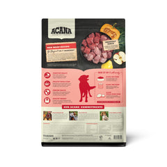 ACANA croquettes sans cereales: texture croustillante pour chiens exigeants.