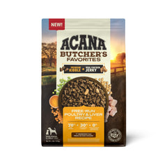 ACANA Favoris du Boucher, sac 4 livres, pratique et protéiné pour chiens.