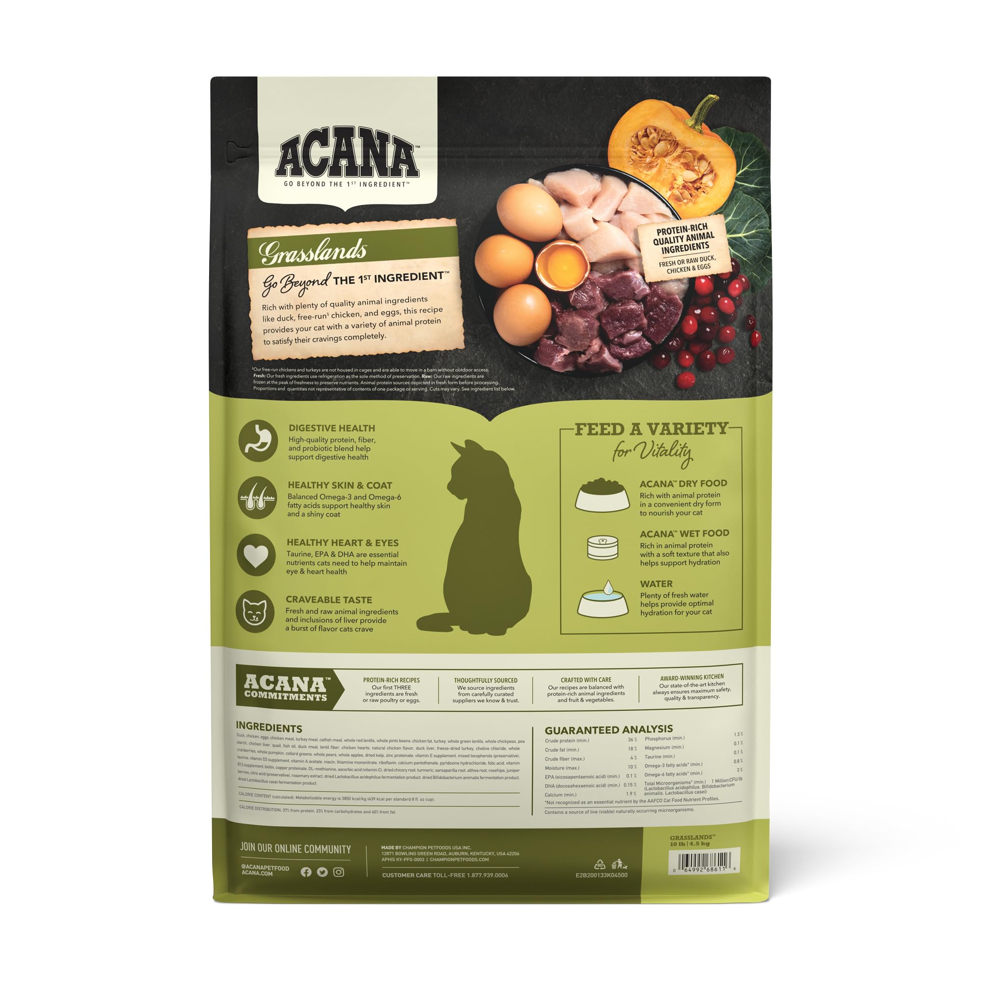 ACANA Grasslands poulet élevé en liberté pour saveur naturelle