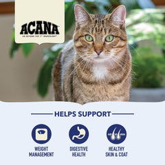 ACANA Indoor Entrée 65% ingrédients animaux: haute teneur en protéines pour chats actifs.