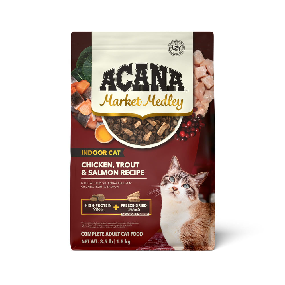 ACANA Market Medley Indoor Chat — croquettes variées pour chats d'intérieur soutiennent nutrition et poids
