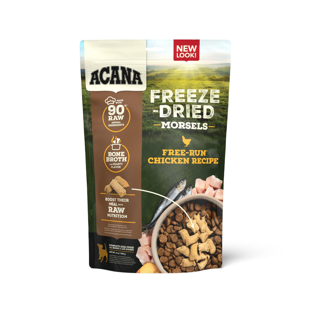 ACANA Morceaux lyophilisés au poulet, texture croquante pour chien actif
