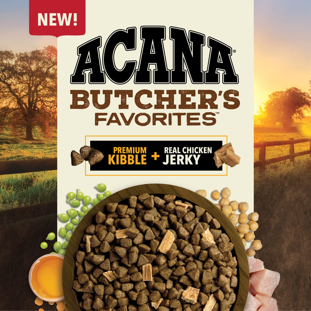 ACANA morceaux tendres de poulet, récompense protéinée savoureuse.