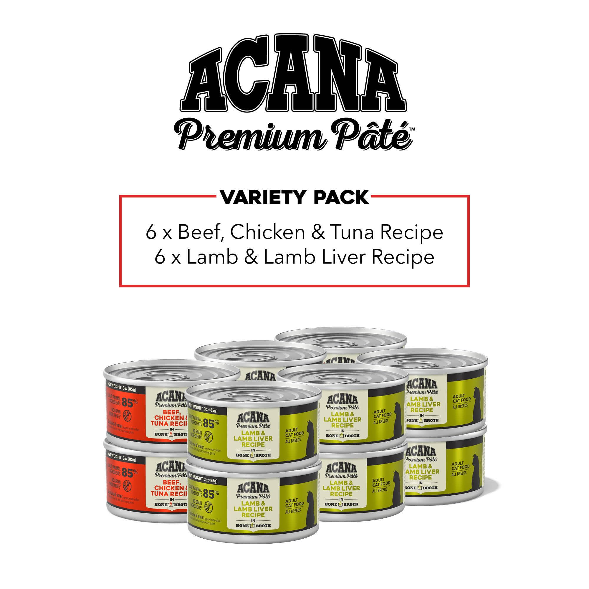 ACANA Pâté Chat — arôme subtil qui peut éveiller l'appétit.