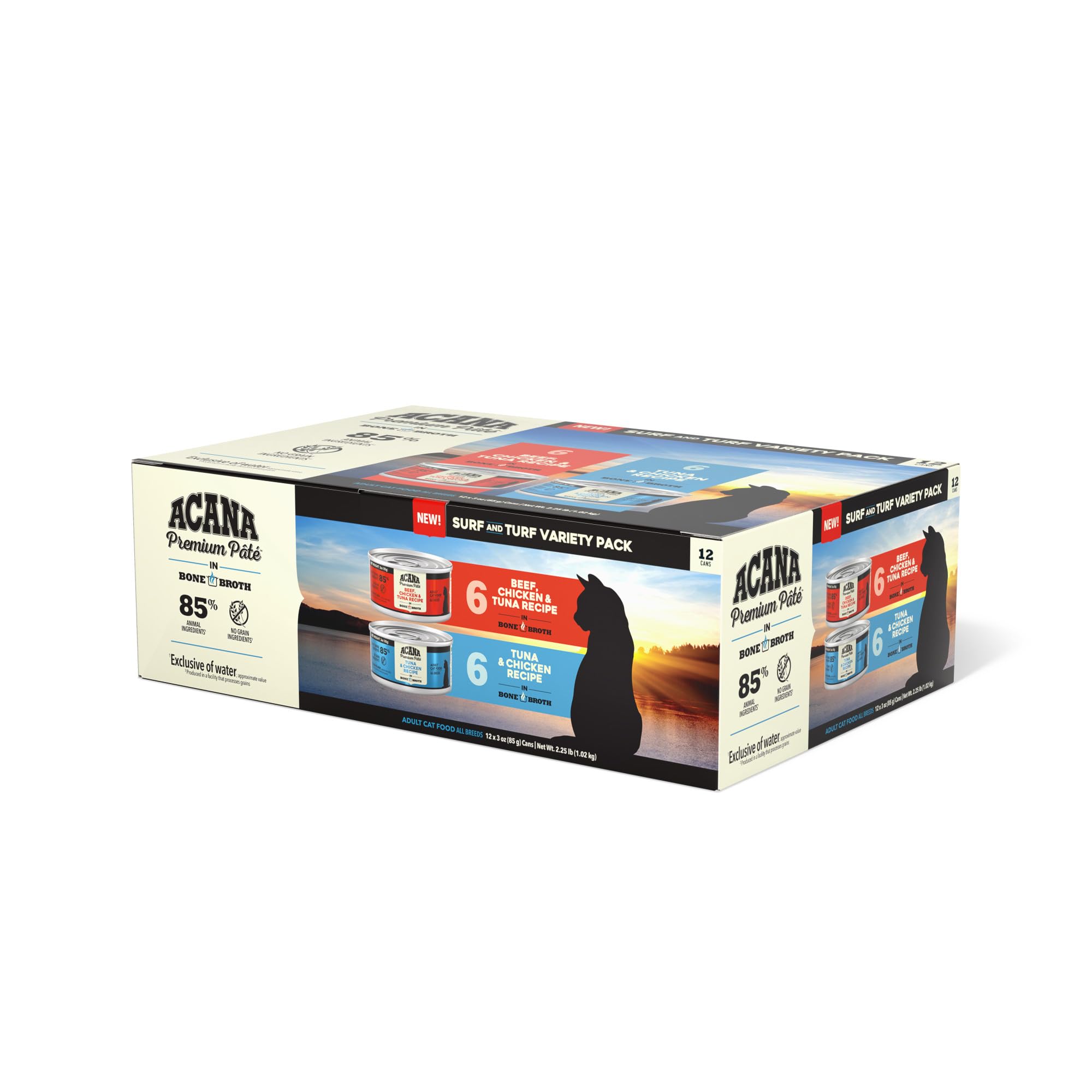 ACANA Surf & Turf: emballage du pack pâté humide prêt à découvrir les saveurs