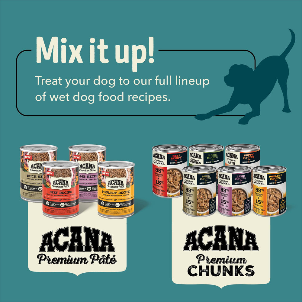 ACANA Pâté fabriqué aux États‑Unis avec des ingrédients de qualité mondiale.