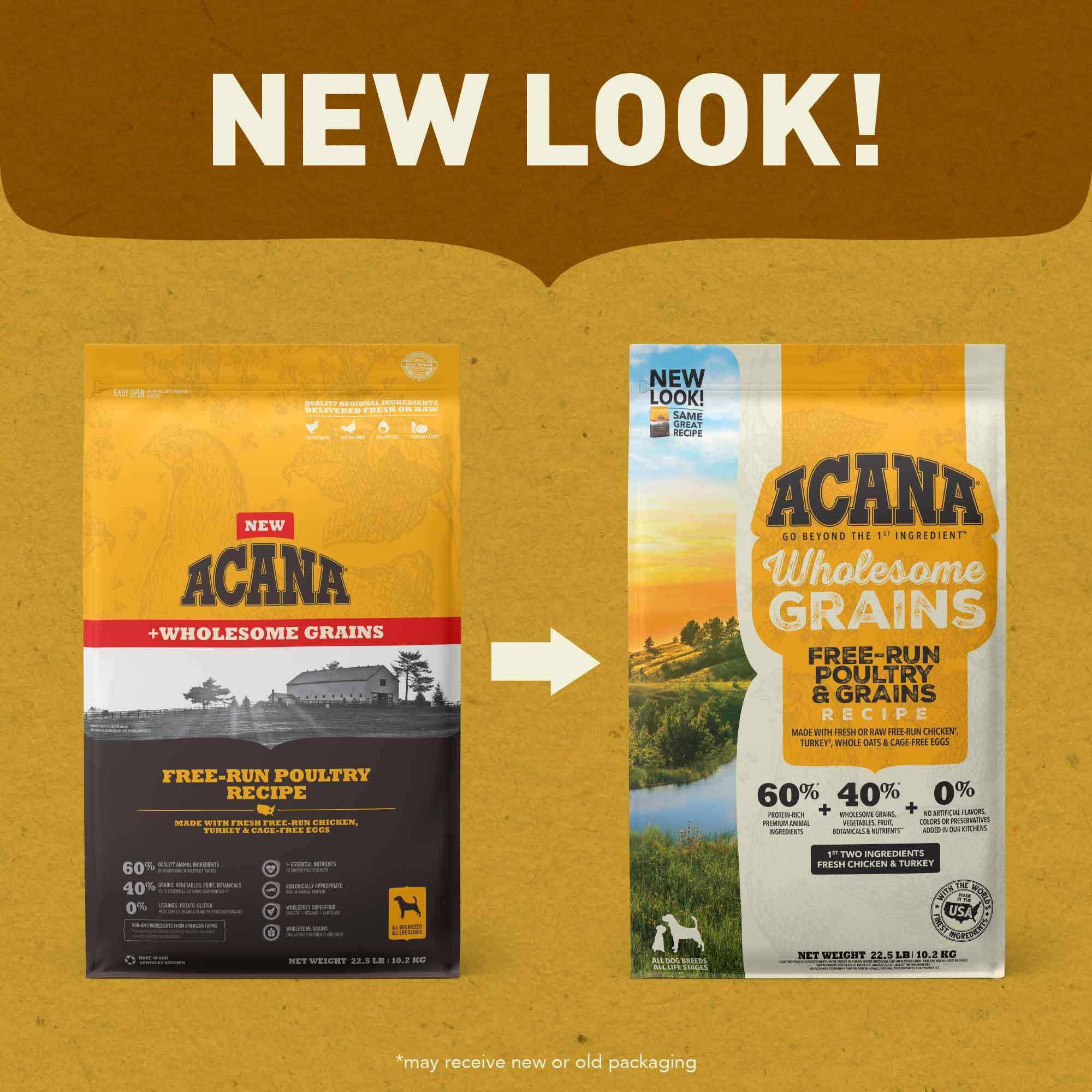 ACANA poulets eleves libres, proteine animale de qualite