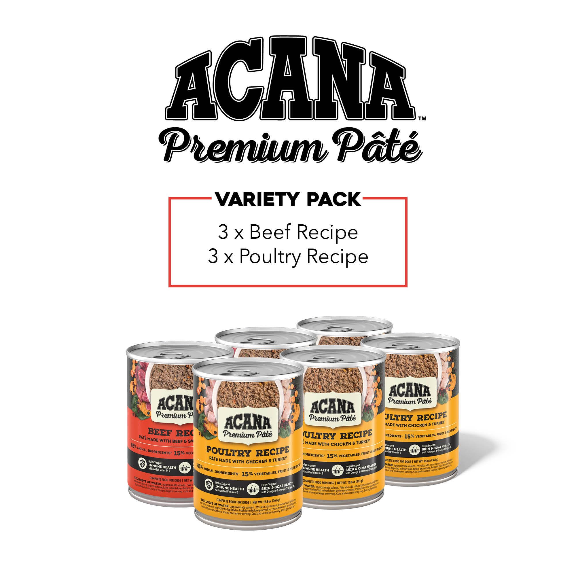 ACANA Pâté bol-repas chien, servi facilement comme repas principal