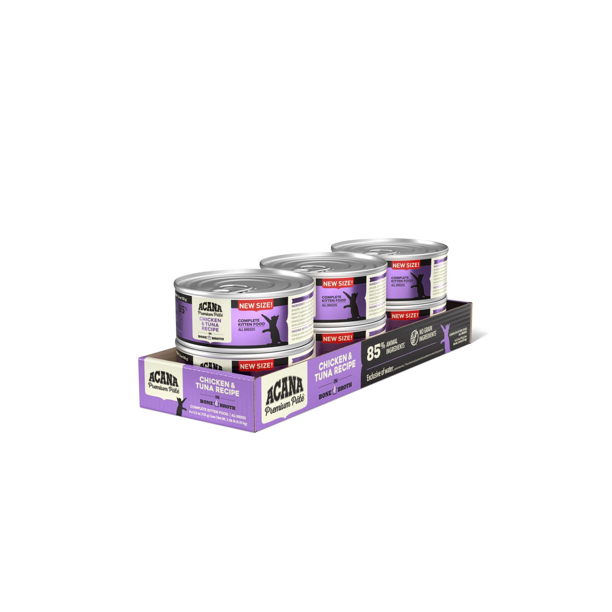 ACANA Premium Pate Chaton – boîtes de 5,5 oz, pratique pour les repas quotidiens.