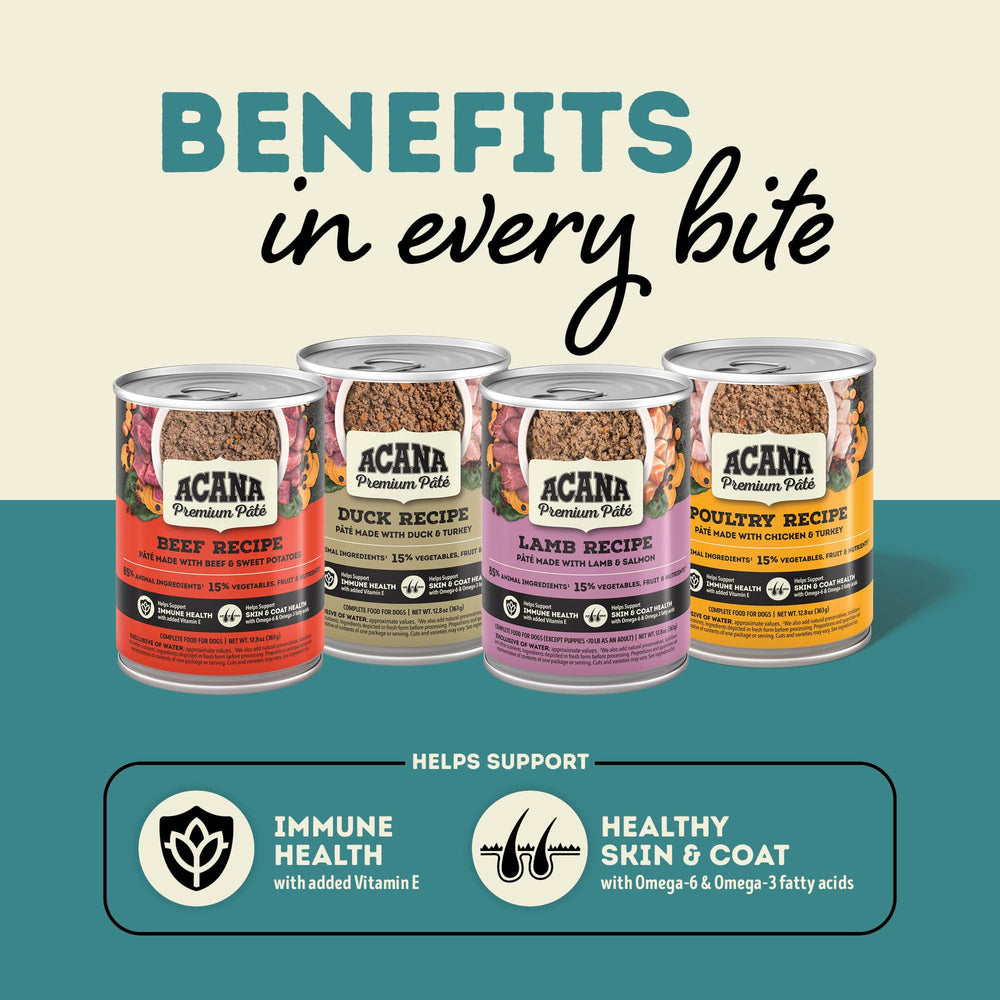 ACANA Pâté légumes et fruits visibles, équilibre naturel et saveurs riches