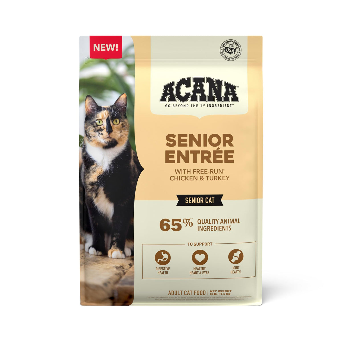 ACANA Senior Entree croquettes au poulet et dinde pour chats seniors, protéines équilibrées