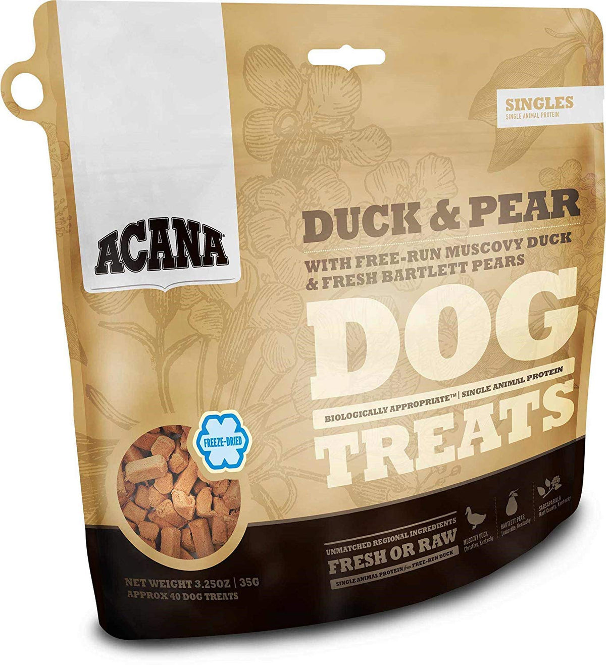 ACANA Singles Canard et Poire, sachet, récompense protéinée idéale pour l'entraînement