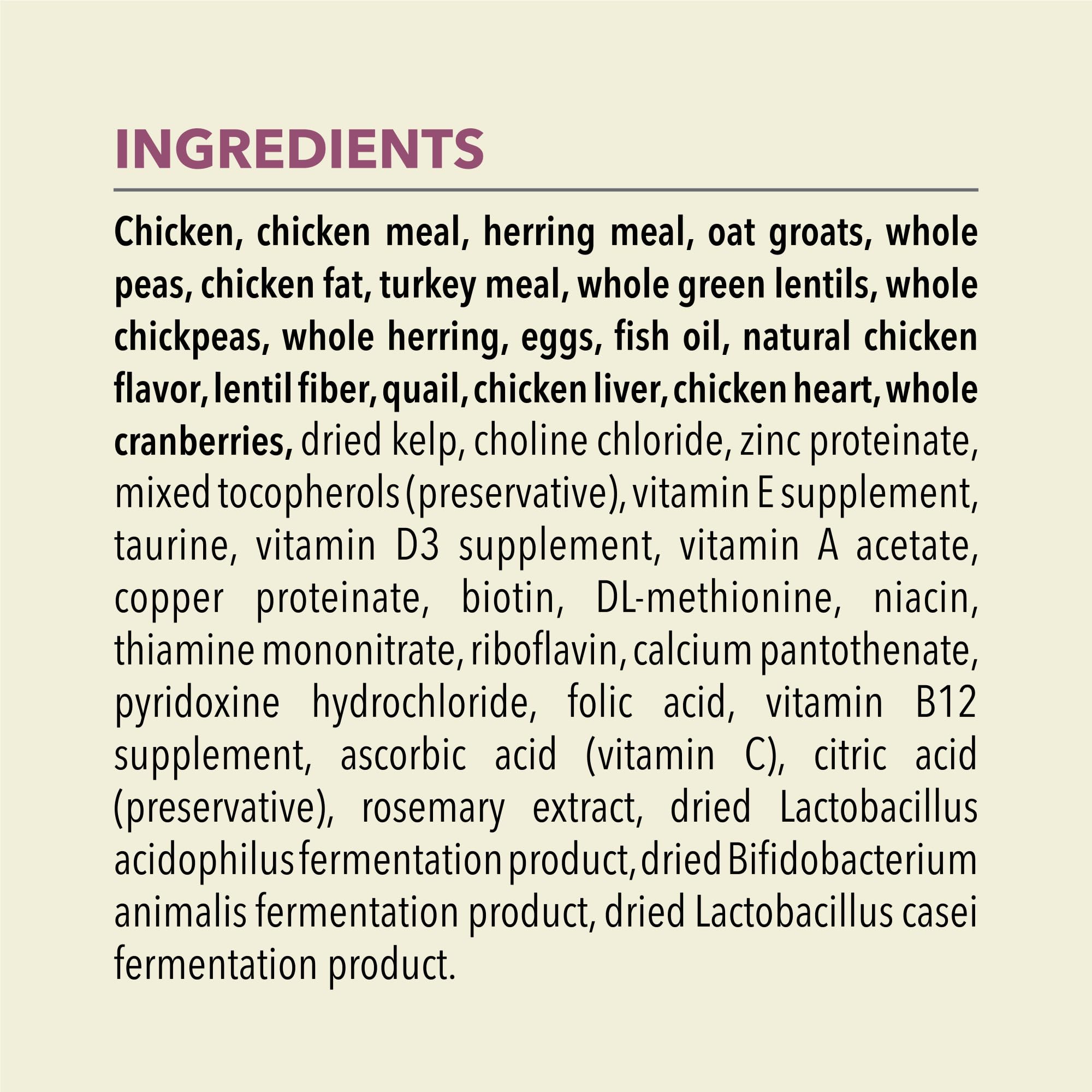 ACANA taurine DHA EPA pour le développement oculaire et cérébral du chaton.