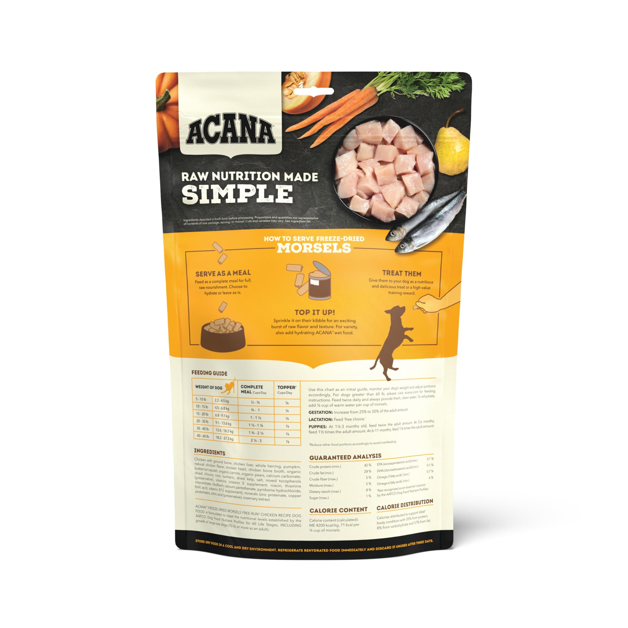 ACANA Topper poulet lyophilisé, parfait pour rehausser les repas