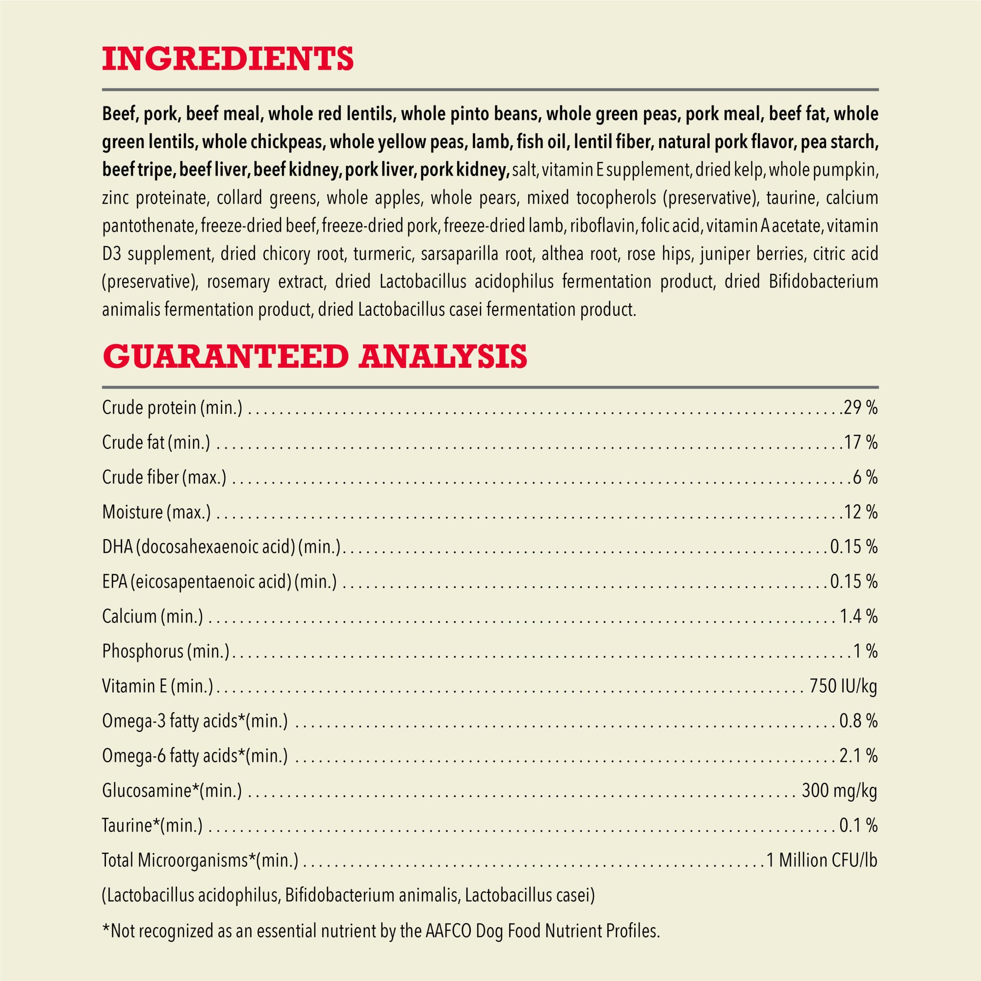 ACANA Recette Viande Rouge sec chien: ingrédients qualité mondiale sans céréales.