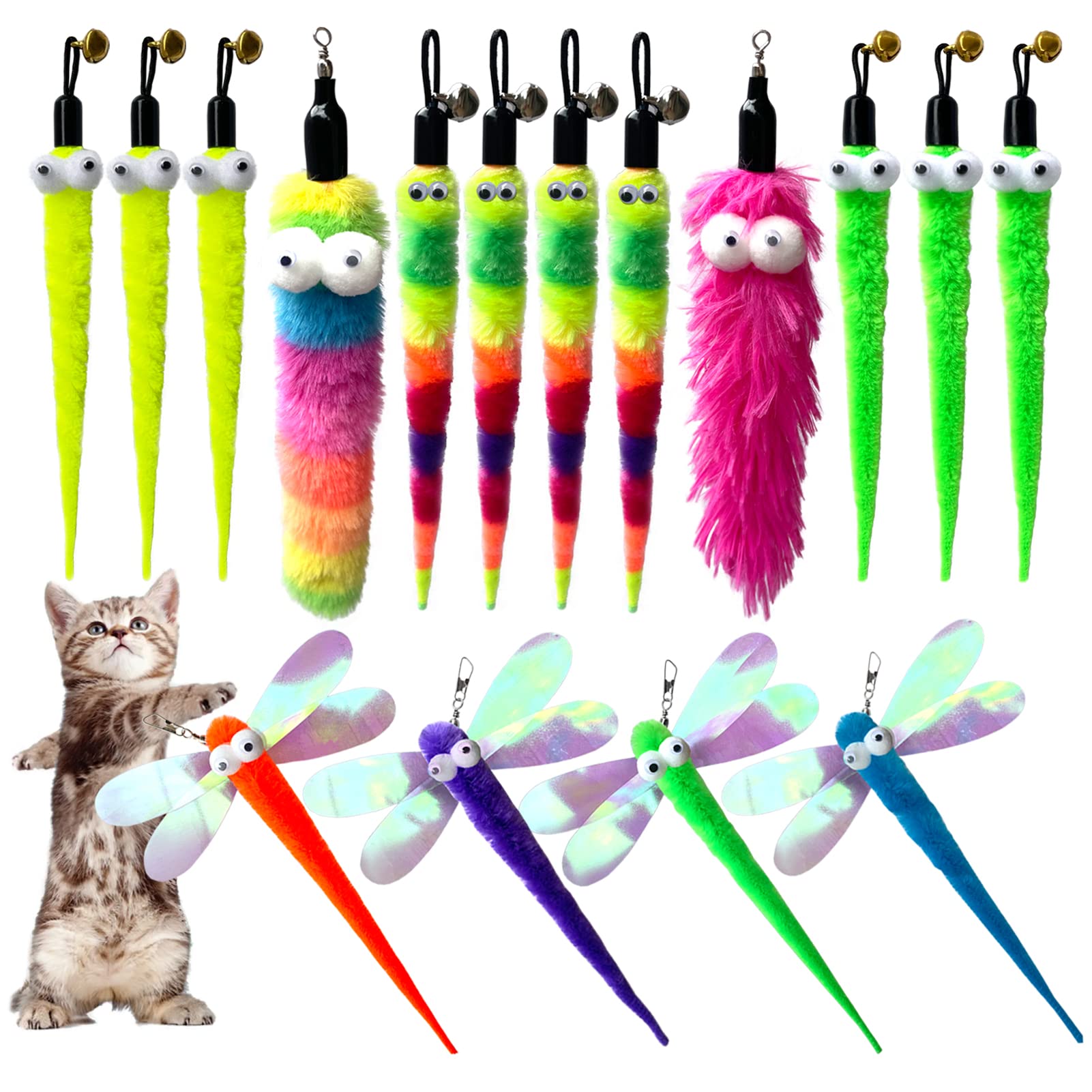 AcceLeah chenille de remplacement pour jouet chat, stimule l’instinct de chasse.