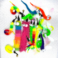 AcceLeah jeu pour chat, tête chenille multi-colorée pour amusement quotidien.