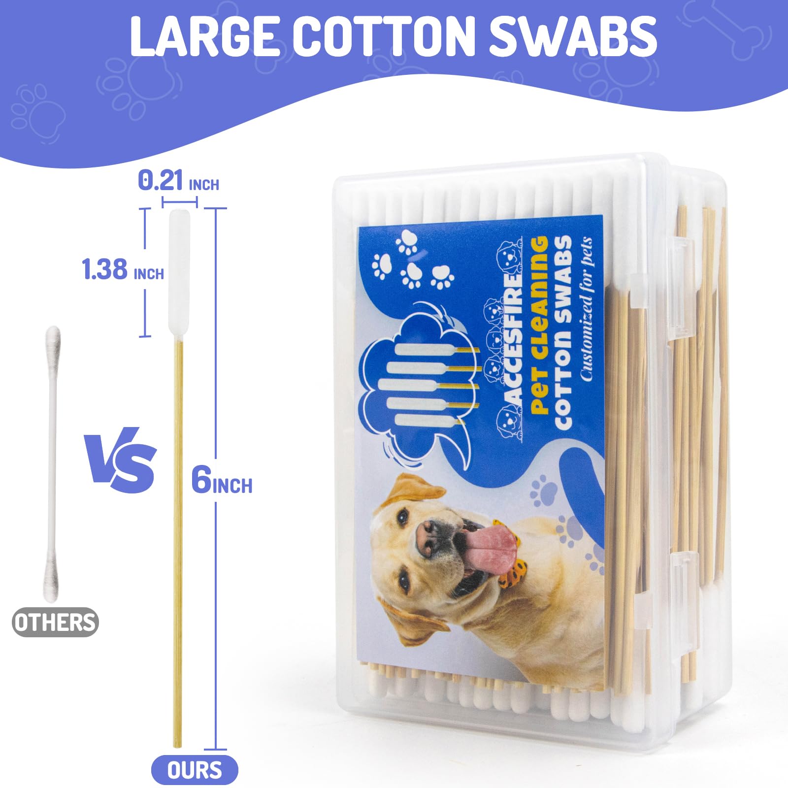 Accesfire utilisation polyvalente tiges, idéal pour soins animaux et surfaces difficiles.