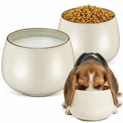 Bol Acellegic en céramique pour gros chien aux oreilles longues, évite les fuites.