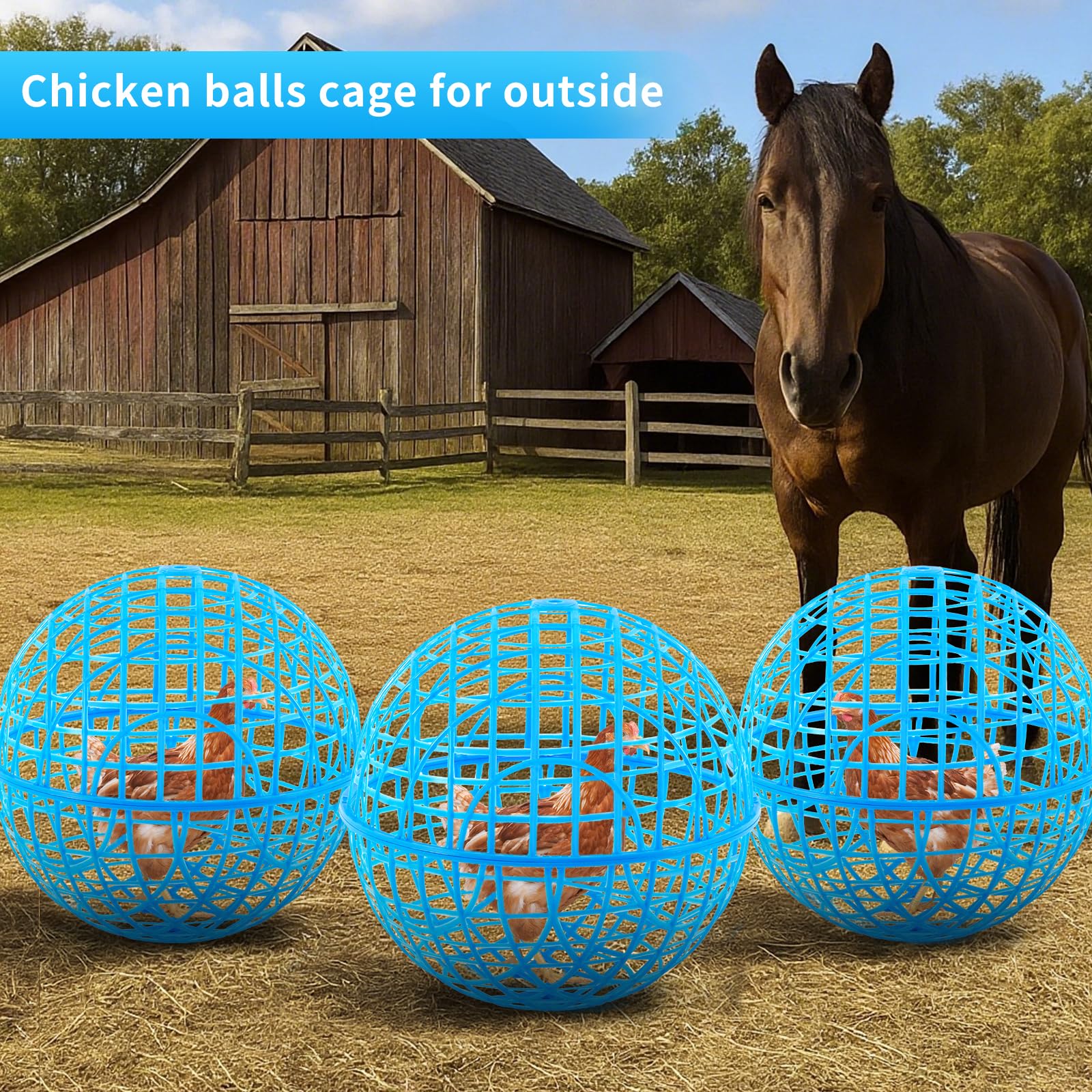 Cage poulet AceOrbit, diamètre 18,9 pouces, accès facile et nettoyage simple.