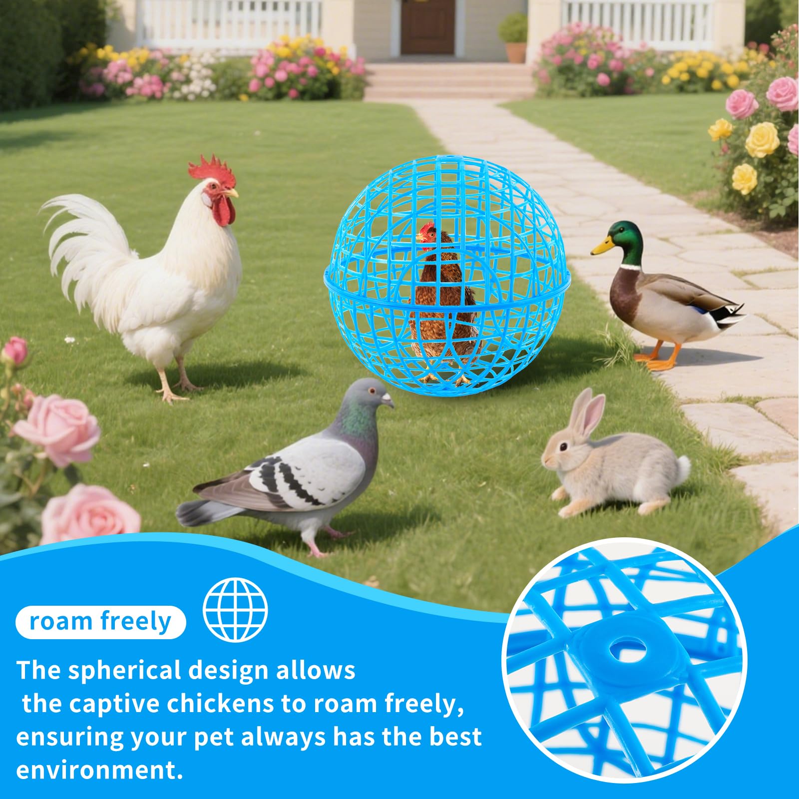 Trois cages AceOrbit, dimensions 18,9 pouces, solution légère et durable.
