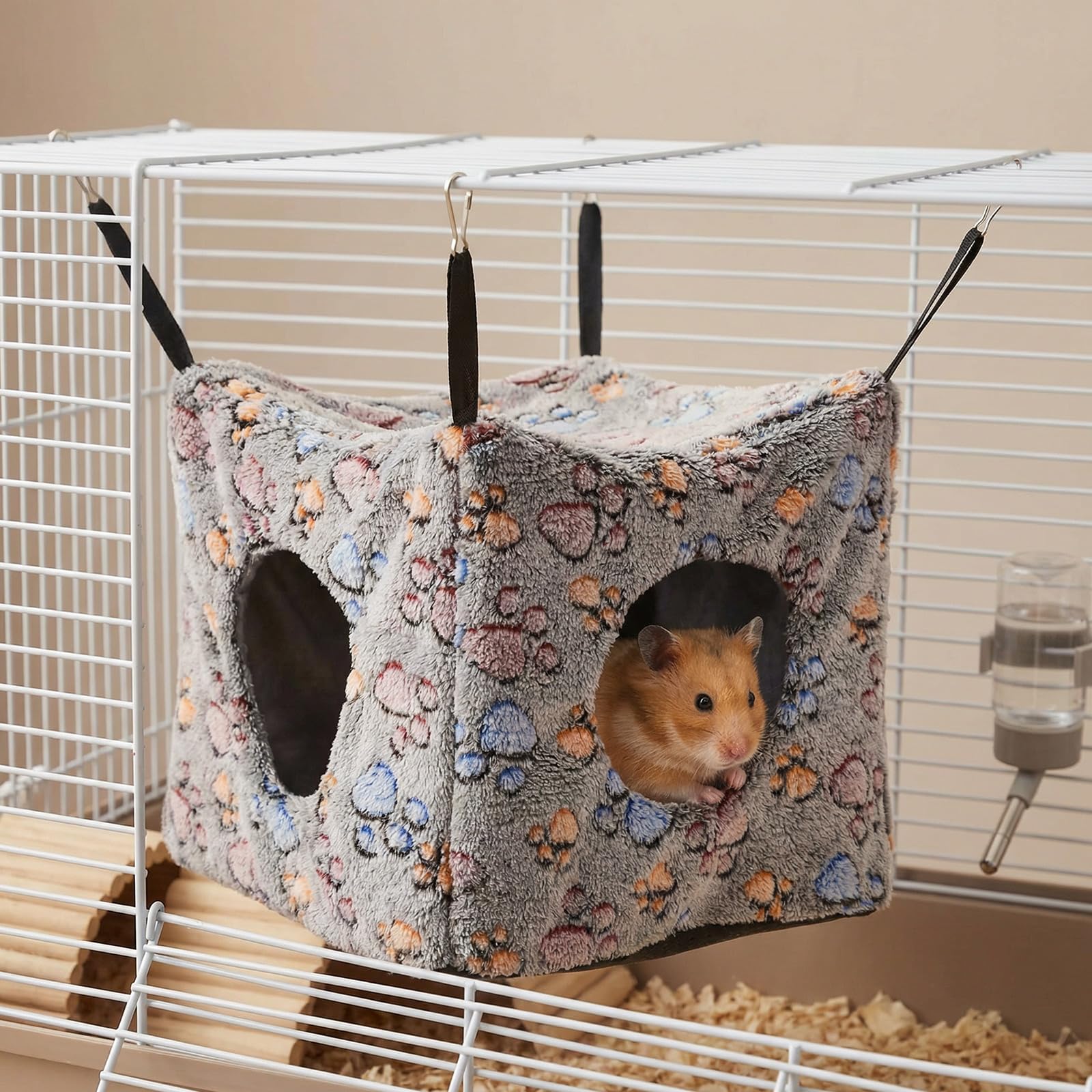 AceOrbit hamac cube polyvalent, accessoire coloré pour petits animaux.