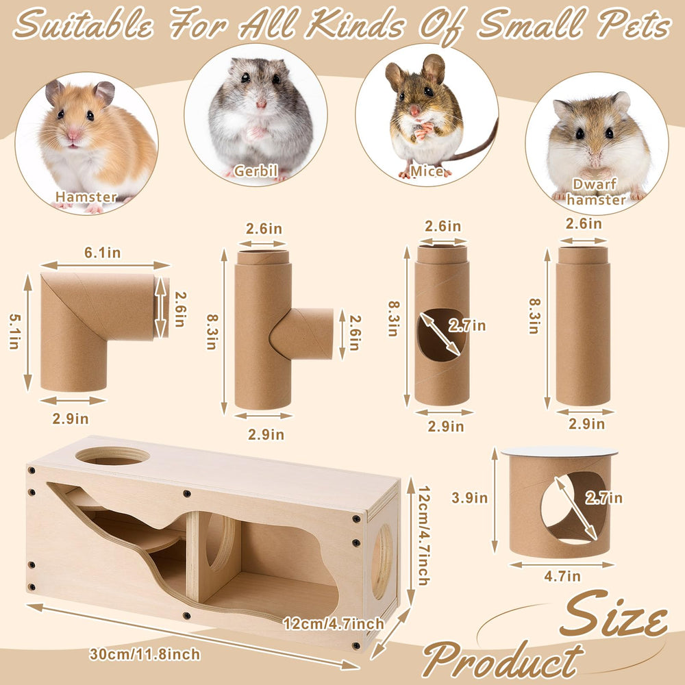 AceOrbit maison en bois pour hamster, espace calme et refuge
