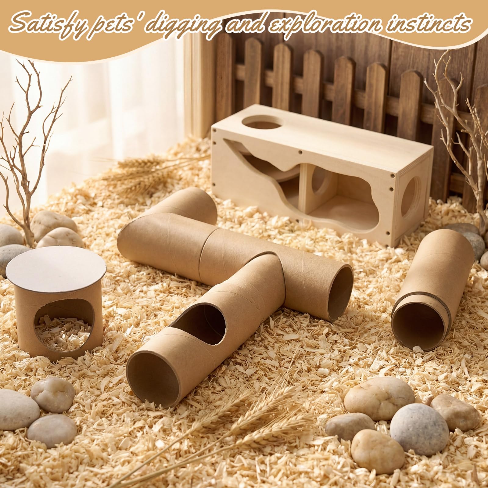 AceOrbit design sûr en papier kraft non blanchit pour ronger