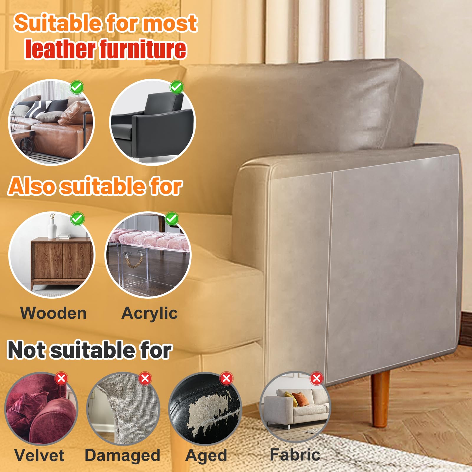 Acostop kit pratique pour meubles en cuir, collage rapide.