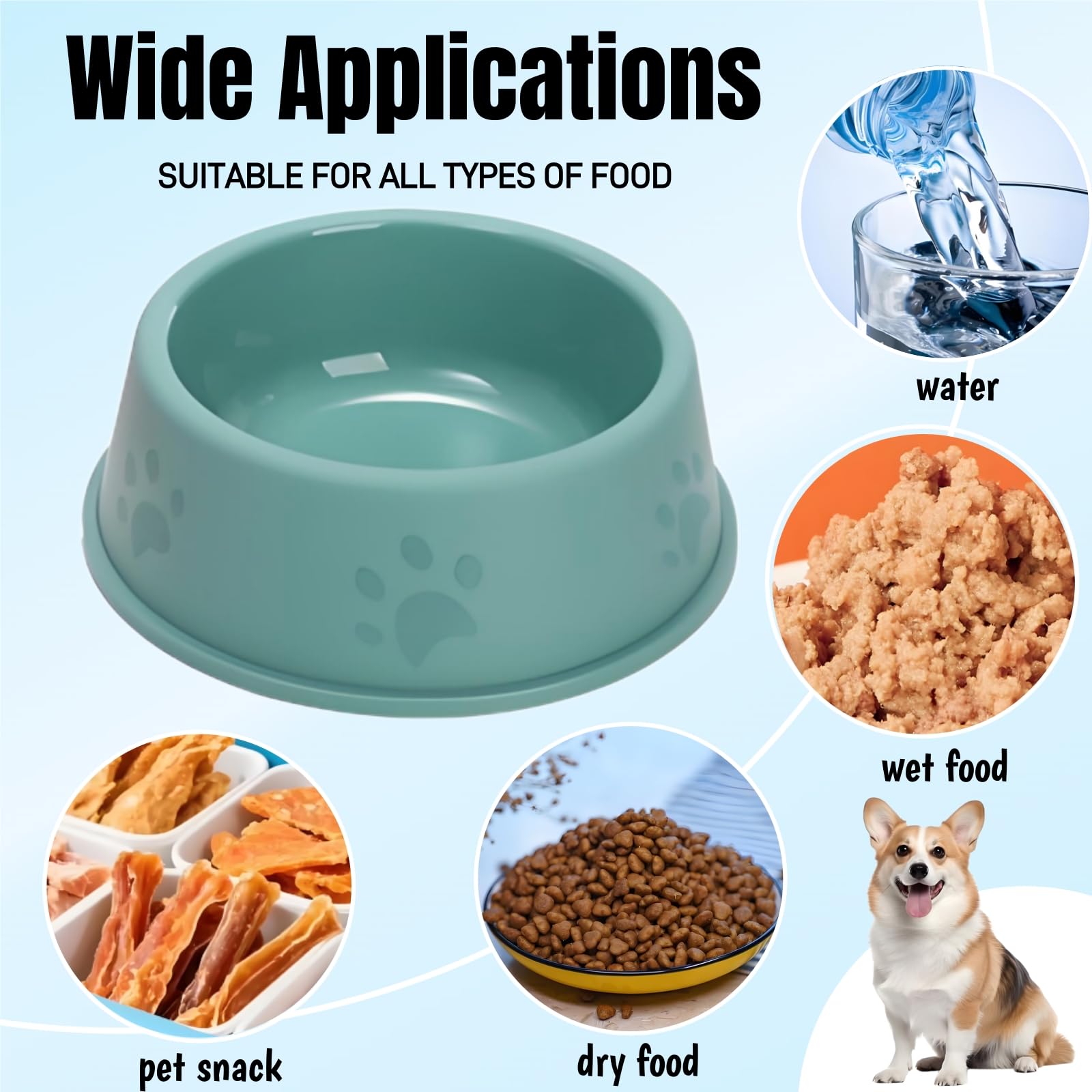 Bol Acshio chien empilable 10oz, pratique et peu encombrant.