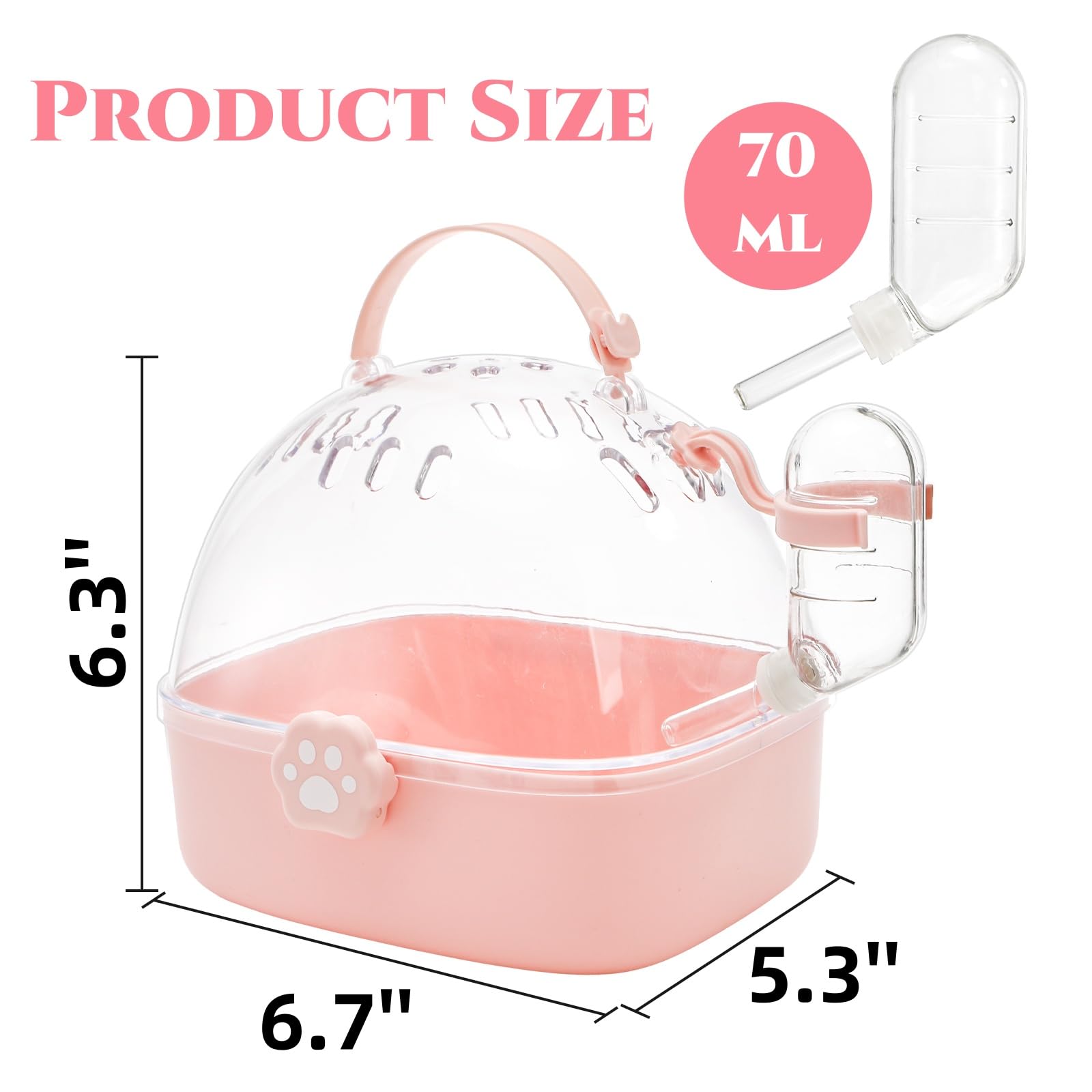Acshio bouteille d eau 70ml pour hamster en voyage
