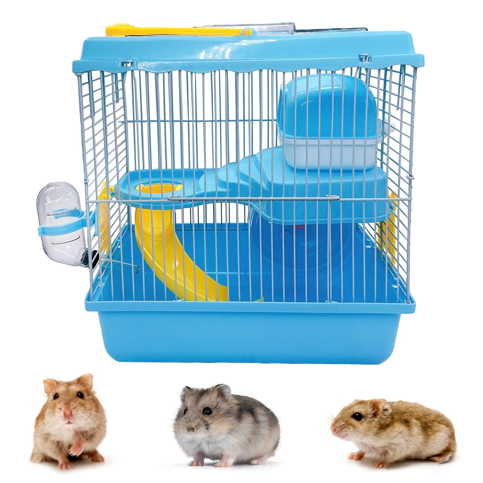 Acsist cage hamster portable avec poignée pour voyage et divertissement