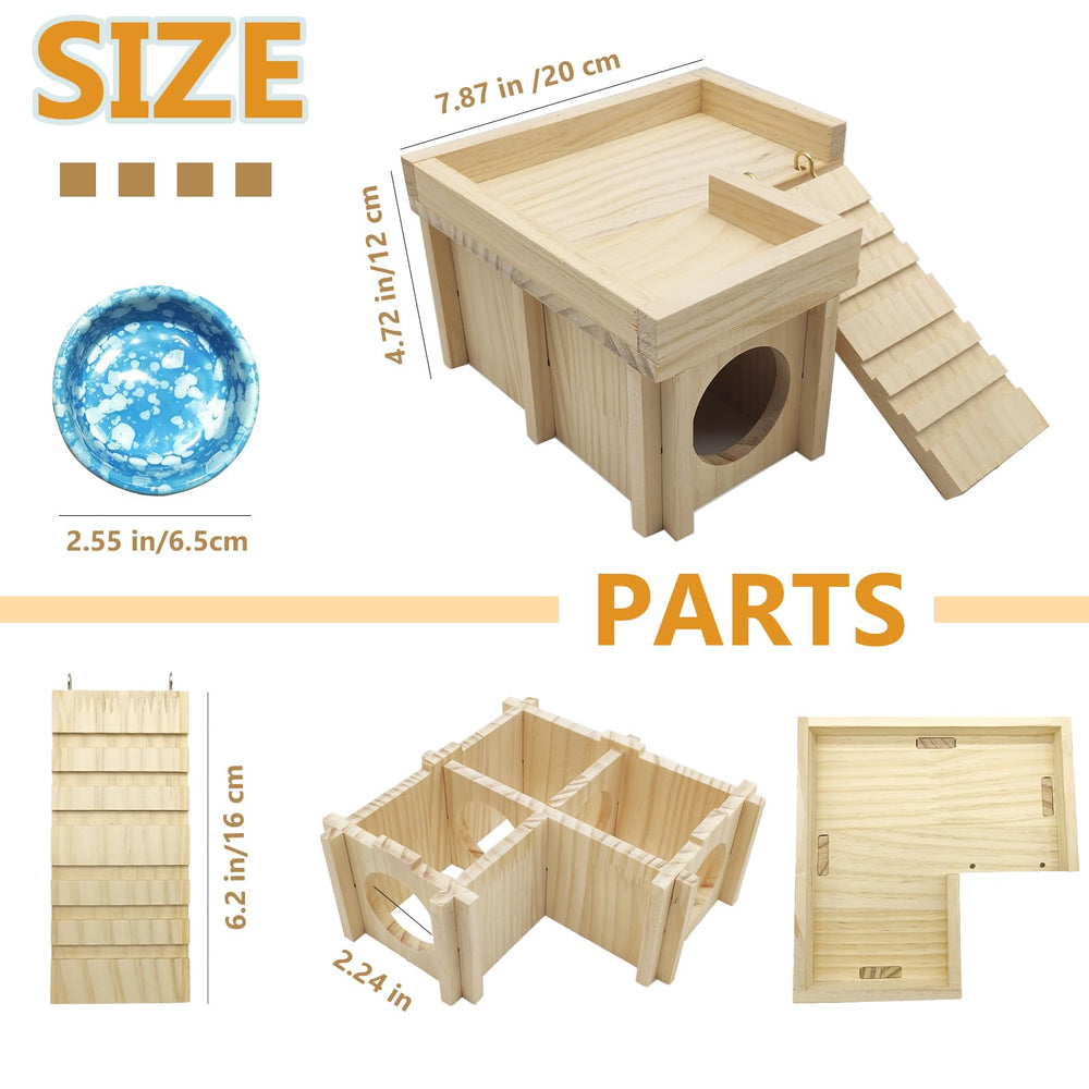 Acsist habitat hamster bois dimensions en pouces, taille adaptée.