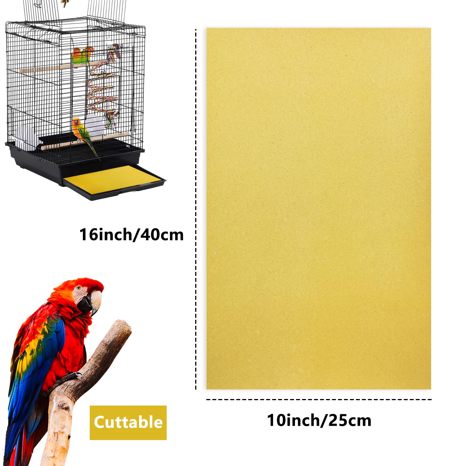 Acsist materiau quartz et kraft, papier sûr et robuste pour vos oiseaux