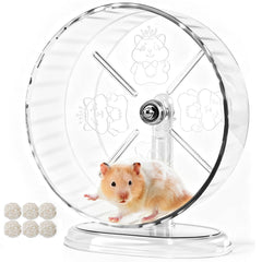 Roue Acsist silencieuse pour hamster syrien, mouvement fluide et silencieux.