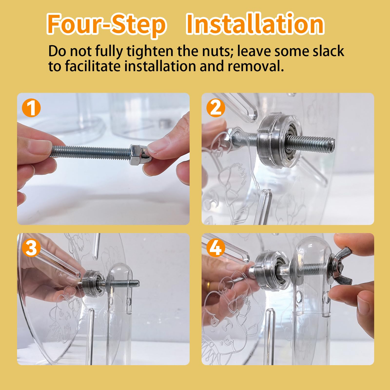 Roue Acsist silencieuse facile à installer sur un plateau ou une plateforme.