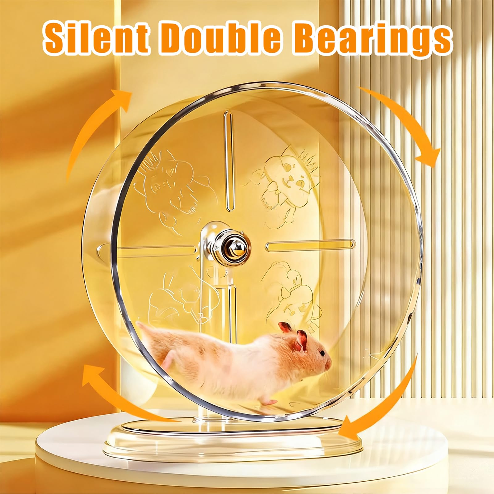 Roue Acsist en matière PET transparente, durable et facile à nettoyer.