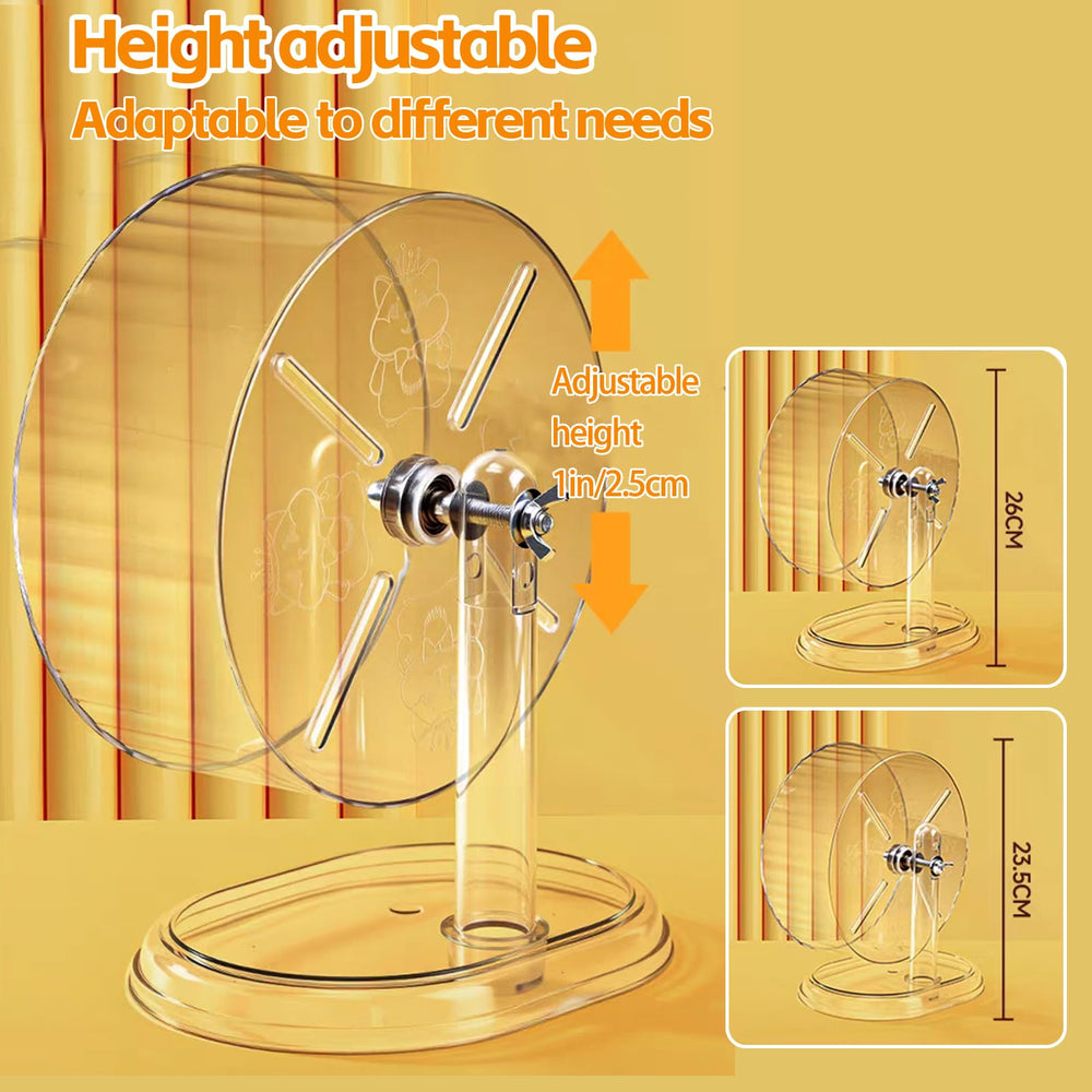 Roue Acsist hamster transparente en matiere PET.