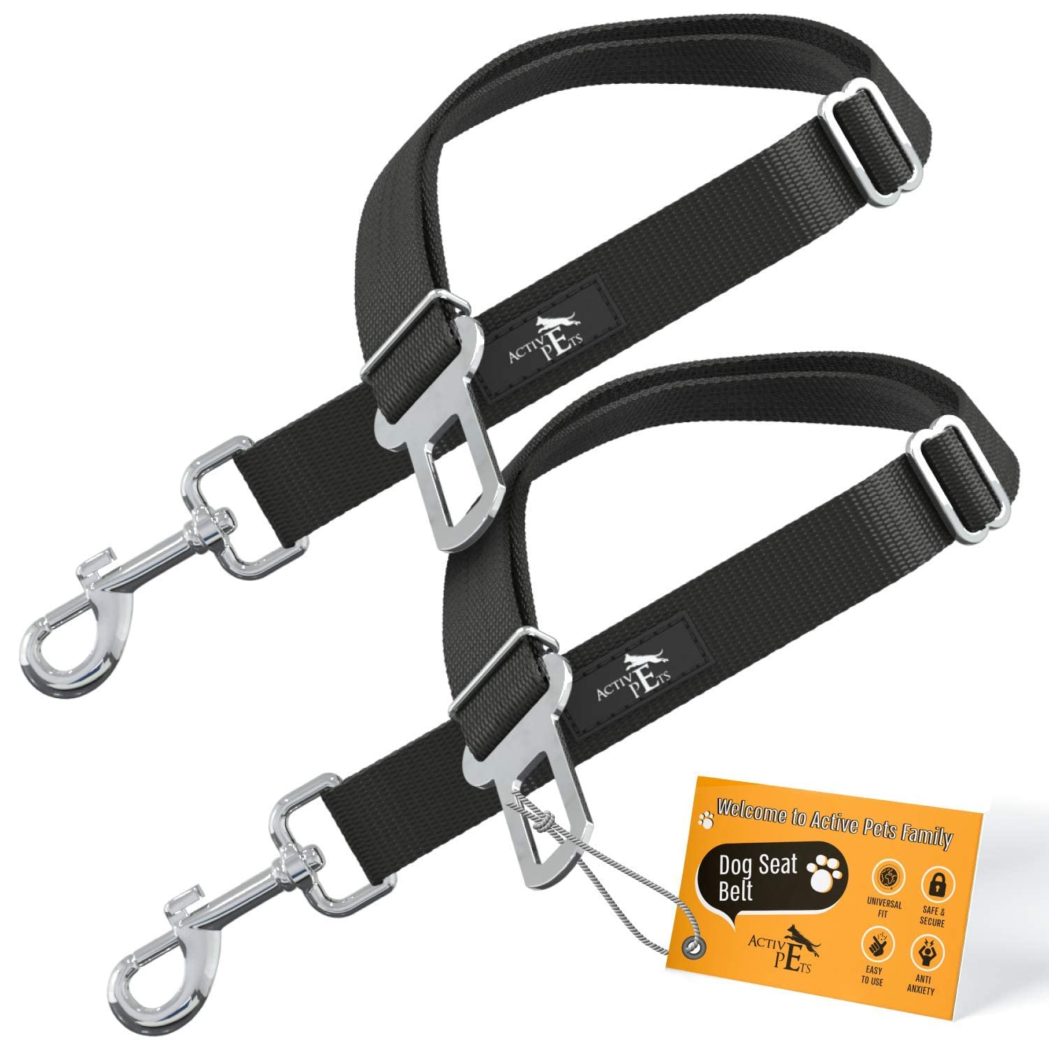 Active Pets ceinture sécurité chien ensemble 2 pièces, pratique pour les trajets.