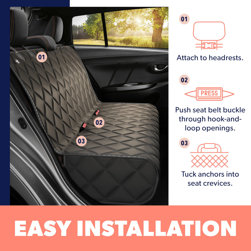 Active Pets installation rapide couvre-siege arriere en 60 secondes.