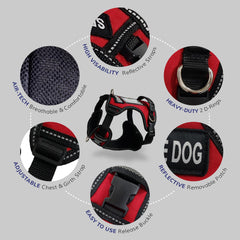 ActiveDogs harnais maille AirTech rouge confort quotidien.